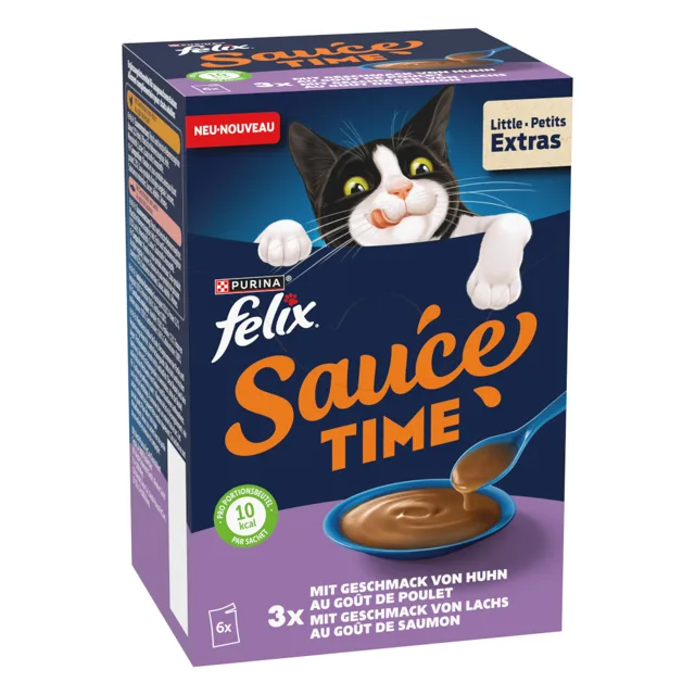 Felix Sauce Time 6 x 40 g - s příchutí kuřecího a krůtího