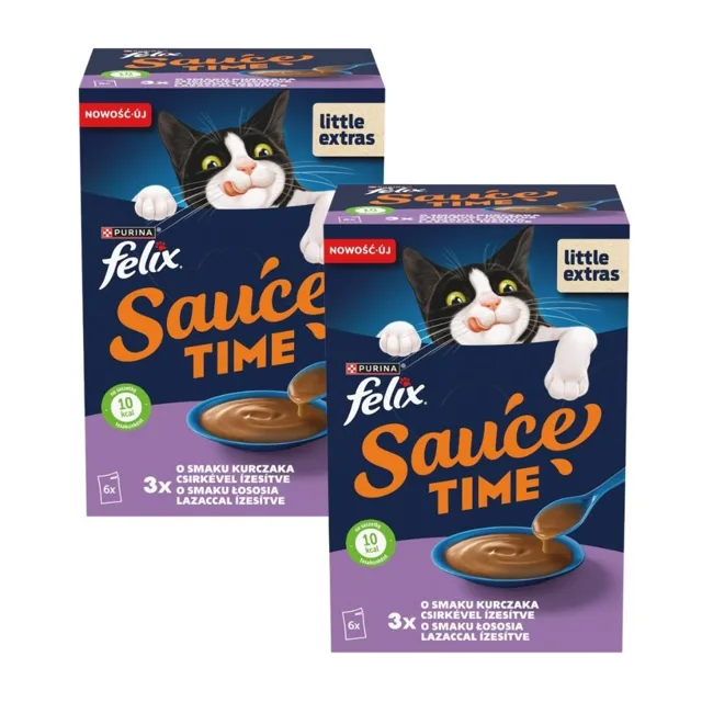 FELIX Sauce Time Chicken and Salmon 12x40g kuřecí a losos, doplňkové mokré krmivo pro kočky