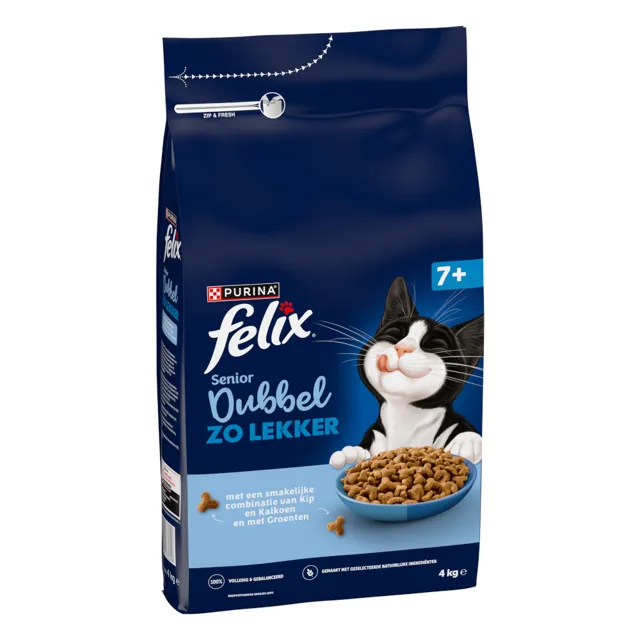 Felix Senior dvojnásobně chutné kuře s krůtou - 4 kg