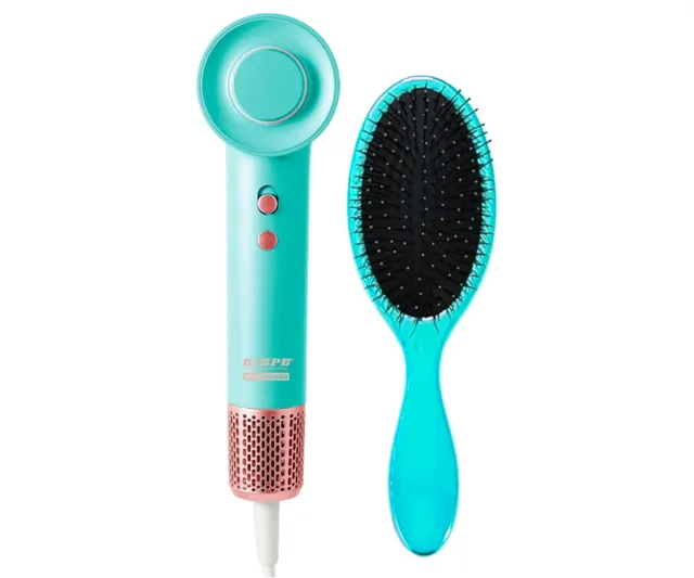 Fén na vlasy Kiepe Professional Home Precision BLDC Hair Dryer - 1100 W, tyrkysový + kartáč Kiepe zdarma + dárek zdarma