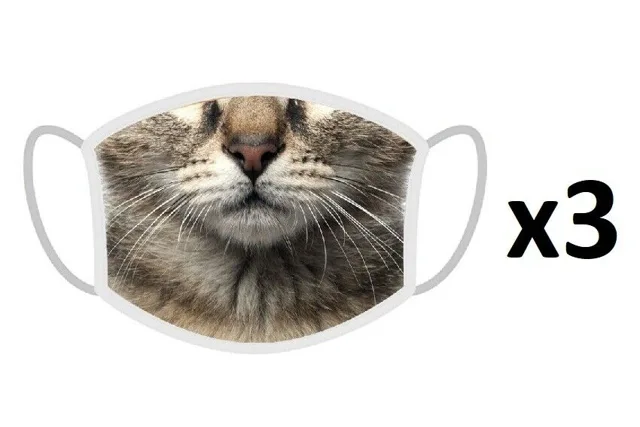 FERA Ochranná rouška kočka 3 ks