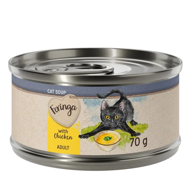 Feringa Cat Soup 12 x 70 g - kuřecí