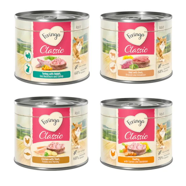 Feringa Classic Meat Menu 24 x 200 g - míchané balení I (4 druhy)