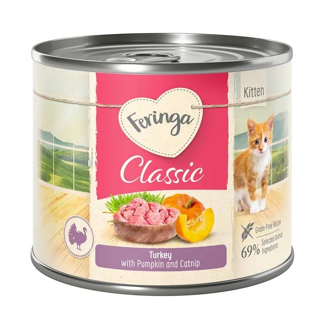 Feringa Kitten 6 x 200 g - Krůtí maso s dýní a šantou kočičí