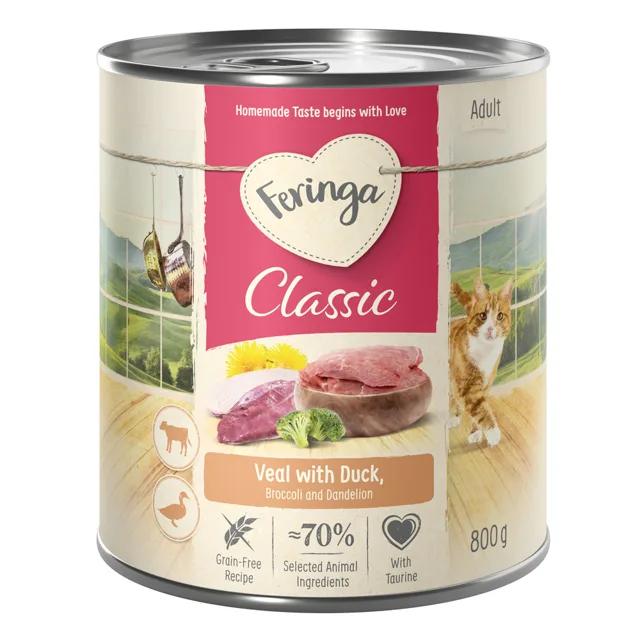 Feringa Menu Duo - dvě příchutě 6 x 800 g - Kachní a telecí maso
