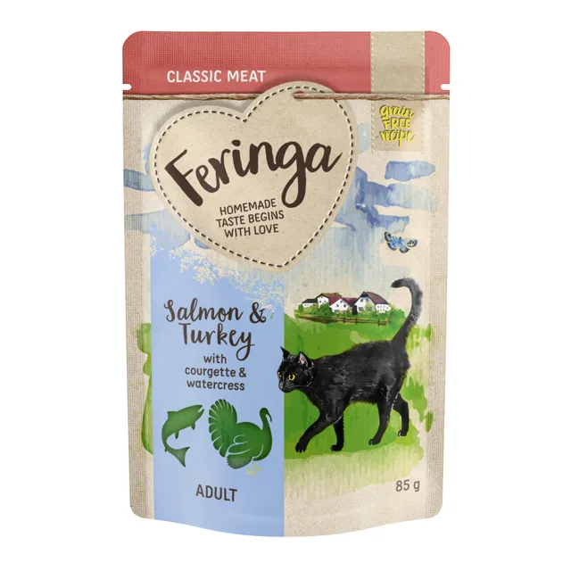 Feringa Multipack uzavíratelné kapsičky 12 x 85 g - Losos & krůta s cuketou