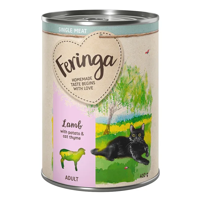 Feringa Single Meat Menu 12 x 410 g - jehněčí s bramborami a ožankou kočičí