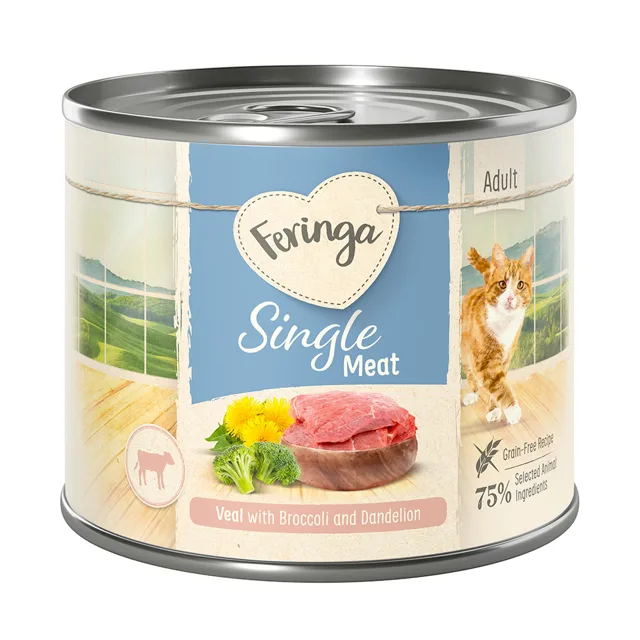 Feringa Single Meat Menu 6 x 200 g - telecí s brokolicí a pampeliškou