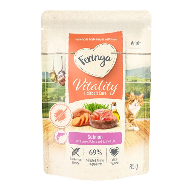 Feringa Vitality Hairball Care Hairball Care - losos 12 ks (12 x 85 g)