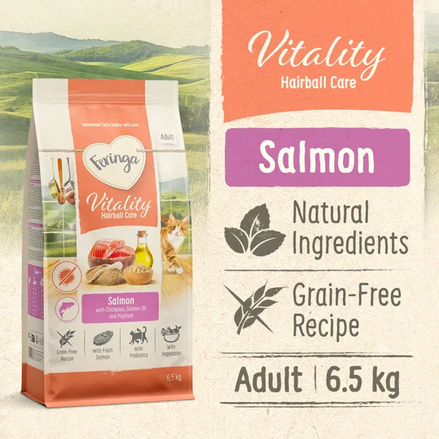 Feringa Vitality Hairball Care - losos - 6,5 kg