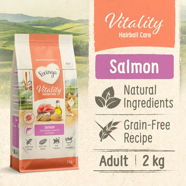 Feringa Vitality Hairball Care - losos - výhodné balení: 5 x 2 kg