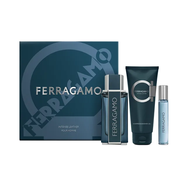 Ferragamo Ferragamo Intense Leather - EDP 100 ml + sprchový gel 100 ml + EDP 15 ml