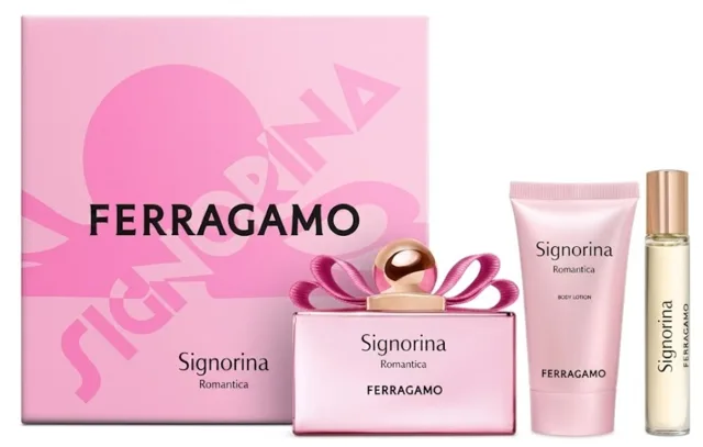 Ferragamo Signorina Romantica - EDP 100 ml + tělové mléko 50 ml + EDP 15 ml