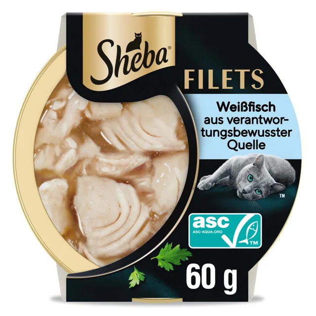 Filety Sheba Feine Filets 2 x 16 ks (32 × 60 g) - bílé ryby