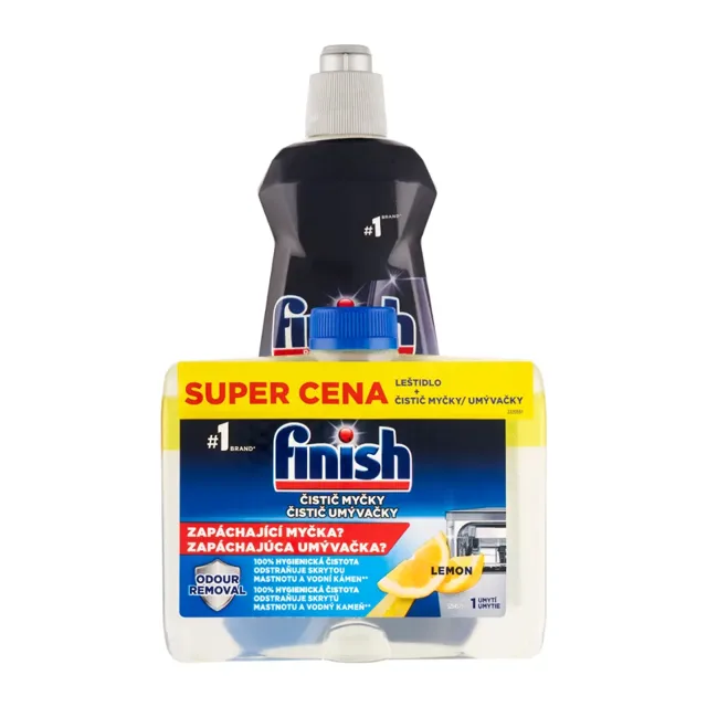 Finish Čistič myčky Lemon + leštidlo na nádobí Regular 650 ml