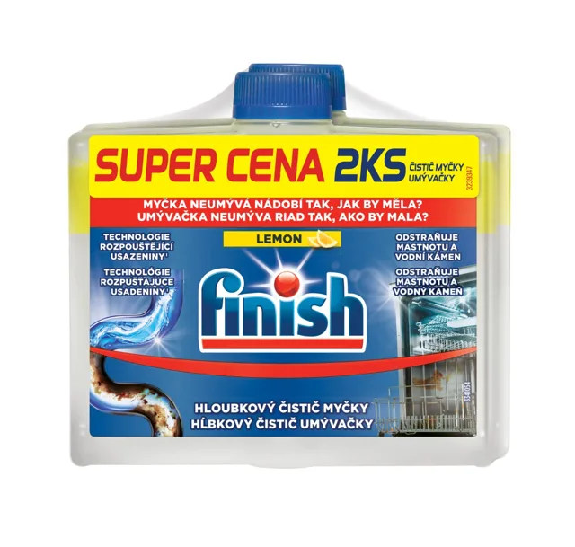 Finish Čistič myčky lemon sparkle 2x250 ml