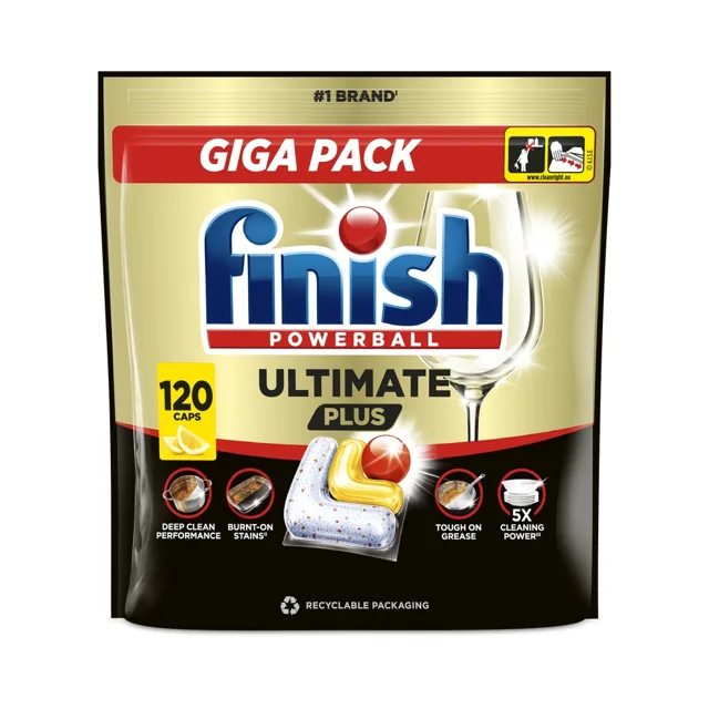 Finish Ultimate Plus Lemon kapsle do myčky 120 ks
