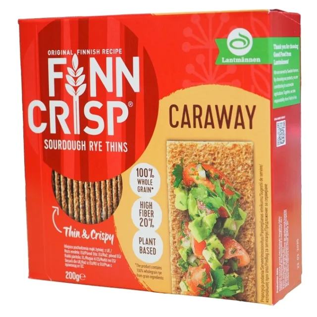 FINN CRISP křupavé žitné plátky s kmínem 200 g