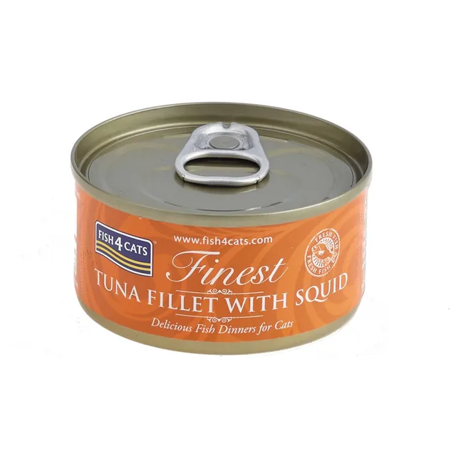 Fish4Cats Konzerva pro kočky Finest tuňák s olihní 70 g