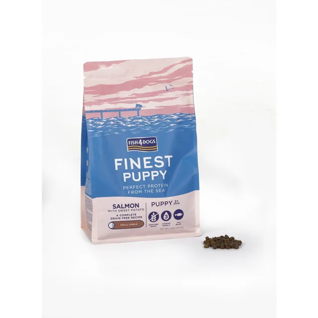 Fish4Dogs Granule malé pro štěňátka Finest losos se sladkými bramborami 1,5 kg, 2m+