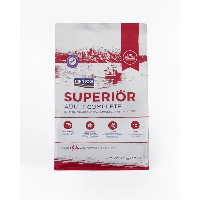 Fish4Dogs Granule velké pro dospělé psy Superior losos s bramborami 1,5 kg