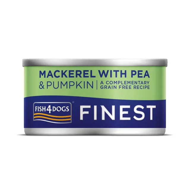 Fish4Dogs Konzerva pro psy Finest s makrelou, dýní a hráškem  85 g