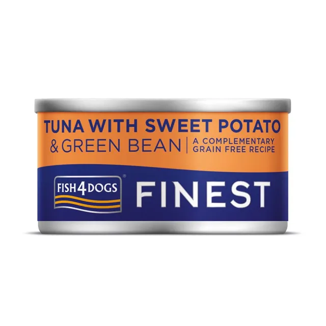Fish4Dogs Konzerva pro psy Finest s tuňákem, sladkými bramborami a zelenými fazolkami 85 g