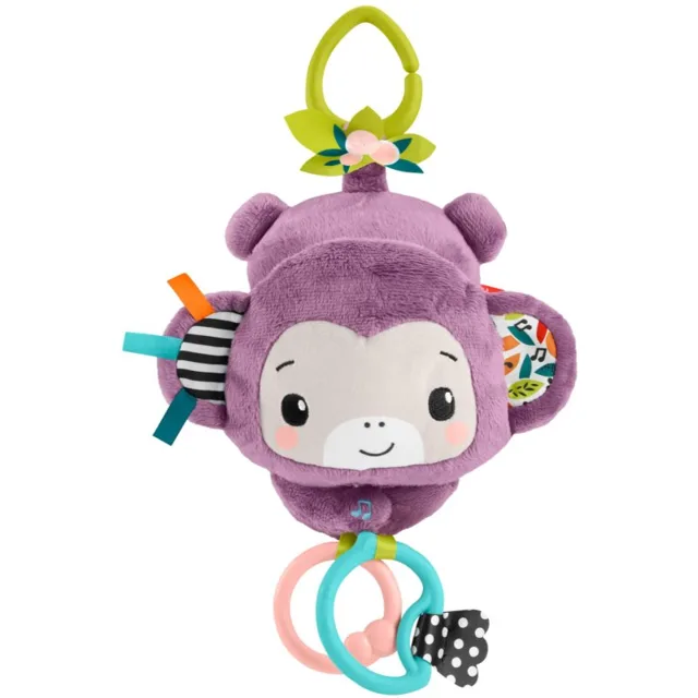 Fisher-Price Hanging Monkey With Music kontrastní závěsná hračka 1 ks
