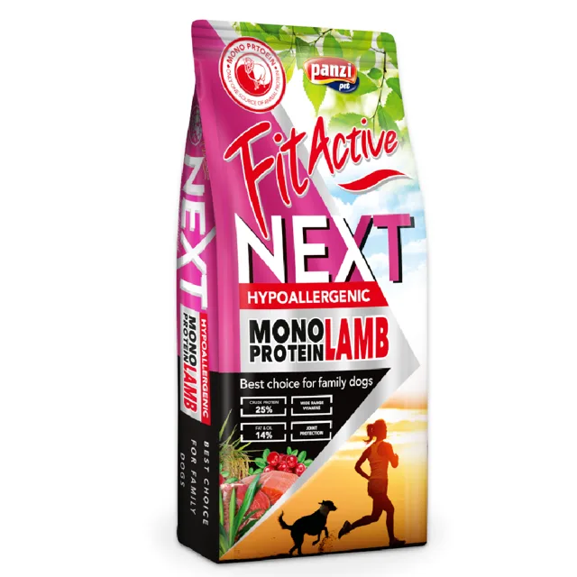 FitActive Next Hypoallergenic Monoprotein jehněčí - výhodné balení: 2 x 15 kg