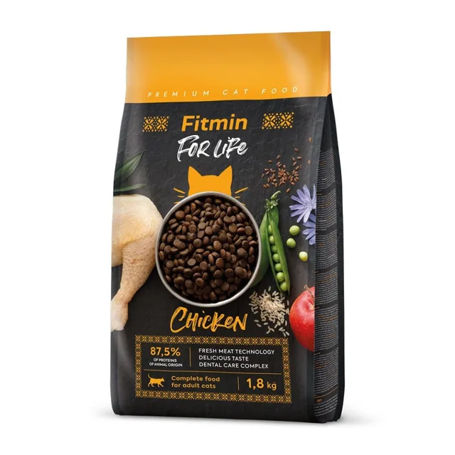 FITMIN Cat For Life Adult Chicken 1,8 kg pro dospělé kočky s kuřecím masem