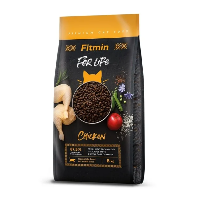FITMIN Cat For Life Adult Chicken 8 kg pro dospělé kočky s kuřecím masem
