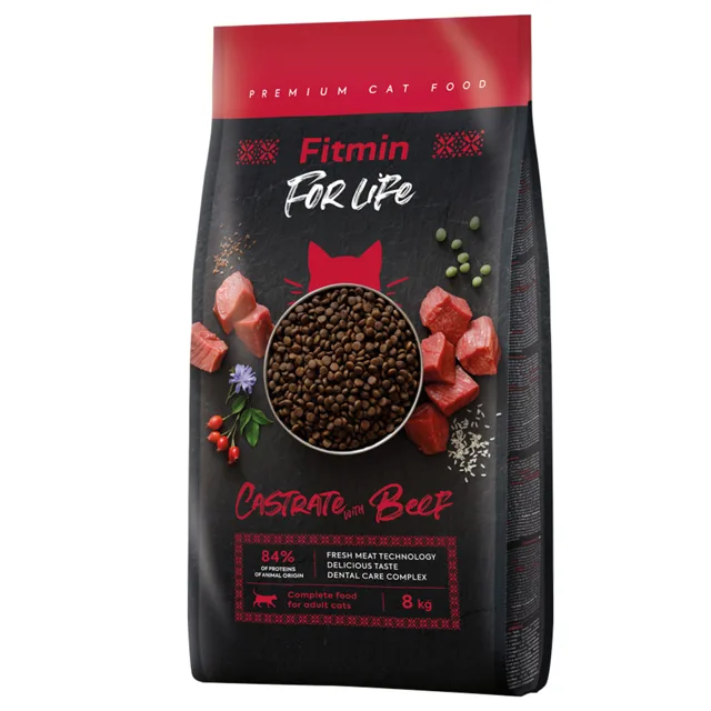 Fitmin Cat For Life Castrate Beef - 2 x 8 kg