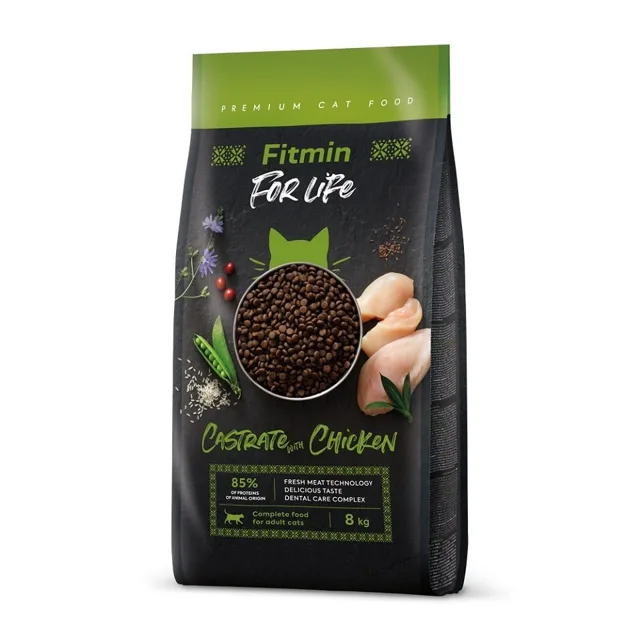 FITMIN Cat For Life Castrate Chicken 8 kg krmivo pro kastrované kočky