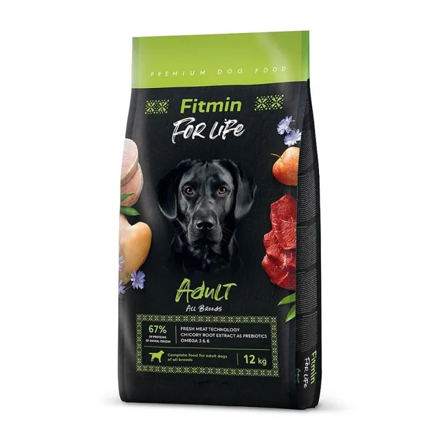 FITMIN Dog For Life Adult 12kg krmivo pro dospělé psy