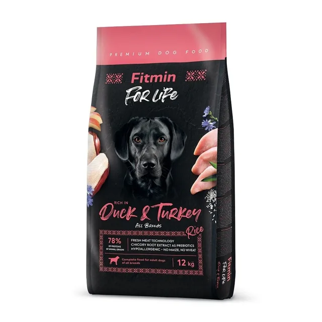 FITMIN dog For Life Duck &amp; Turkey 12 kg
