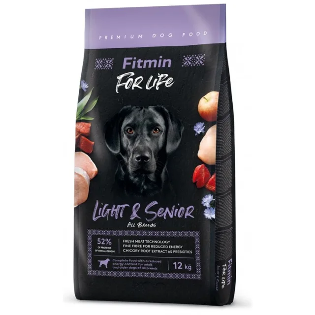 FITMIN Dog For Life Light &amp; Senior 12 kg