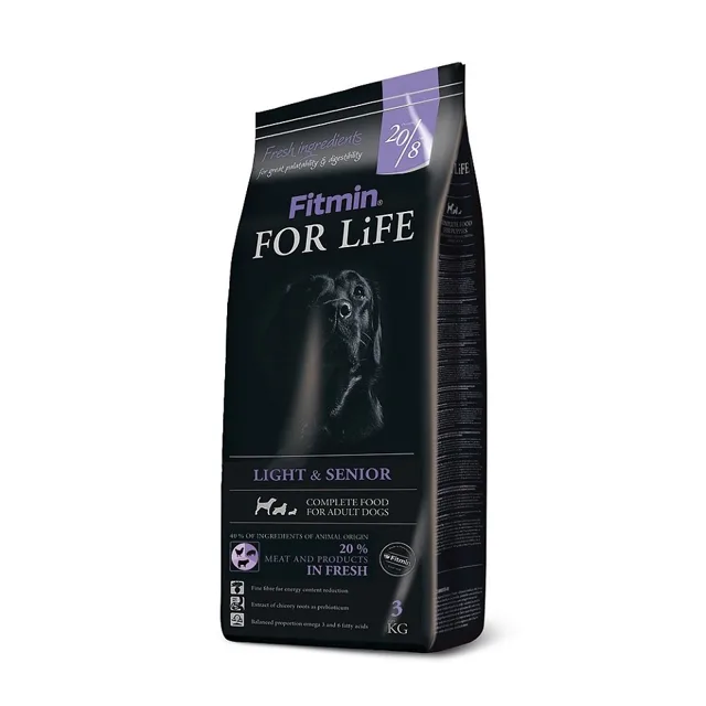 FITMIN Dog For Life Light &amp; Senior 2,5kg granule pro starší psy