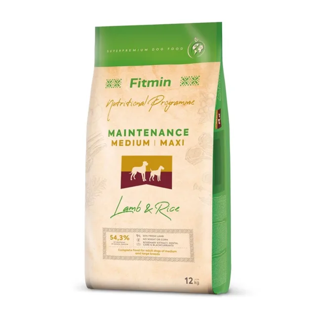 FITMIN Dog Medium Maxi lamb&amp;rice 2,5 kg Jehněčí s rýží, krmivo pro psy středních a velkých plemen