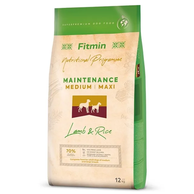 Fitmin Dog Medium/Maxi Maintenance Lamb & Rice 12 kg | Granule pro psy | P56325