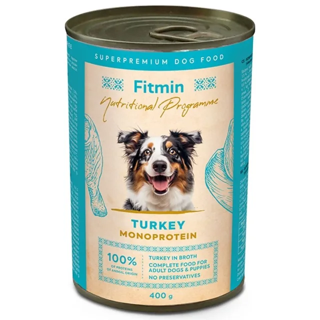Fitmin Dog NP konzerva krůtí 400 g | Konzerva pro psy | P58018