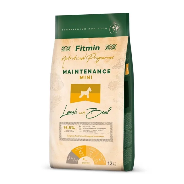 FITMIN Dog Nutritional Programme Mini Maintenance Lamb&amp;Beef 12 kg pro dospělé psy malých plemen