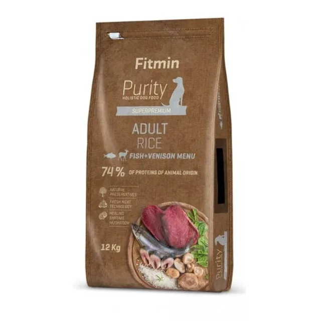 FITMIN Dog Purity rice adult fish &amp; venison 12 kg