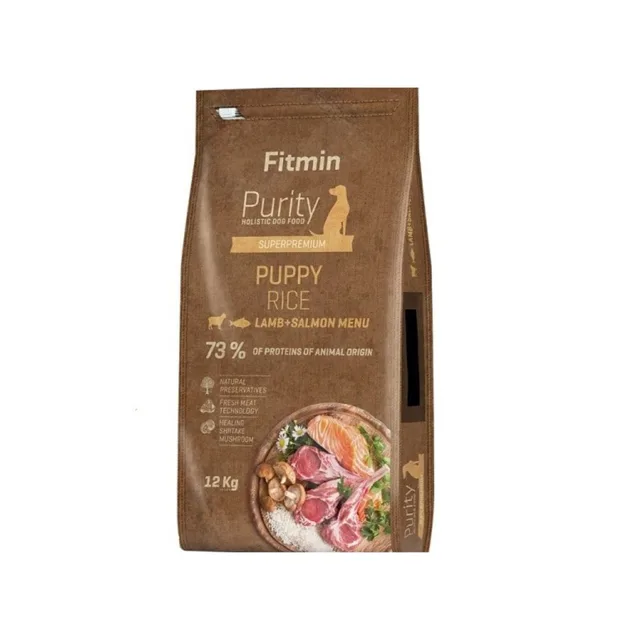 Fitmin Dog Purity Rice Puppy Lamb & Salmon 12 kg | P56371