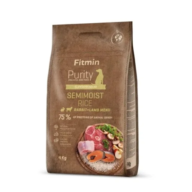 FITMIN Dog Purity rice semimoist rabbit &amp; lamb 4 kg