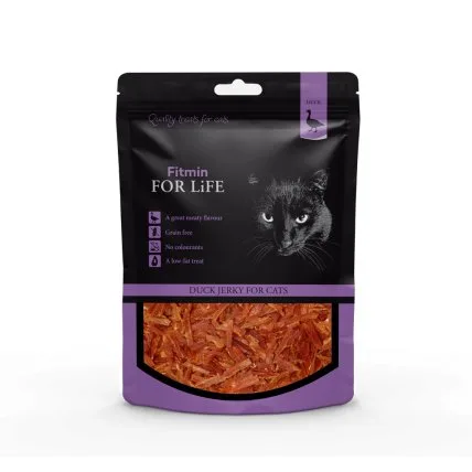 FITMIN For Life Cat &amp; dog Treat duck jerky 70g