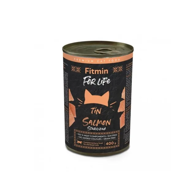 FITMIN For Life Cat Losos v omáčce konzerva pro sterilizované kočky 400 g