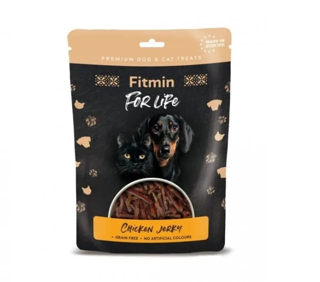 FITMIN For Life Chicken Jerky Sušené kuře pamlsek pro psy a kočky 70 g