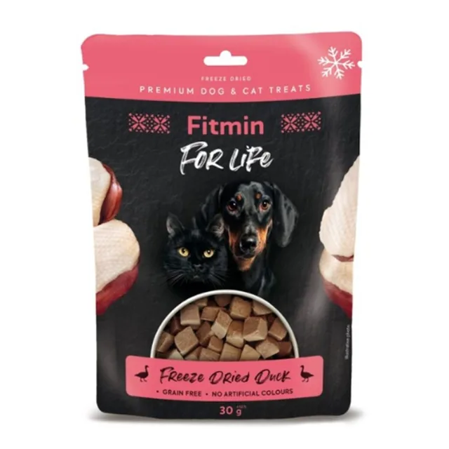 Fitmin For Life dog & cat mrazem sušené maso Duck 10x30g | Pamlsky pro psy | P59252