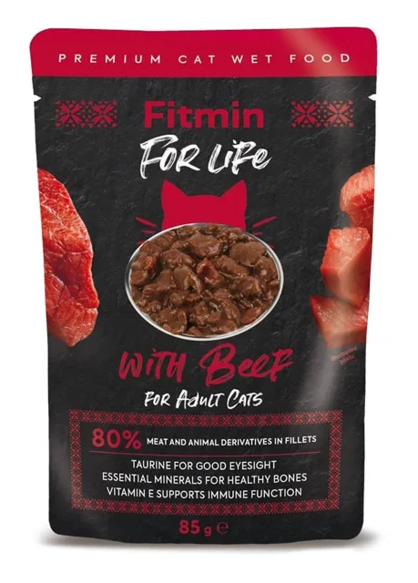 FITMIN For Life For Adult Cats Beef 85g