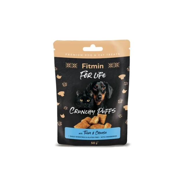 FITMIN For Life Křupavé sušenky s tuňákem a sýrem pamlsek pro psa a kočku 50 g